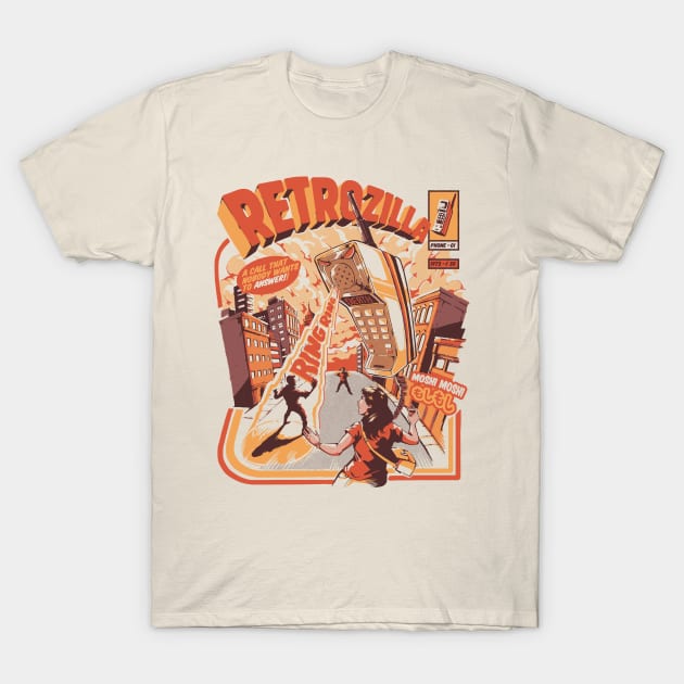 Retro Phonezilla T-Shirt by Ilustrata